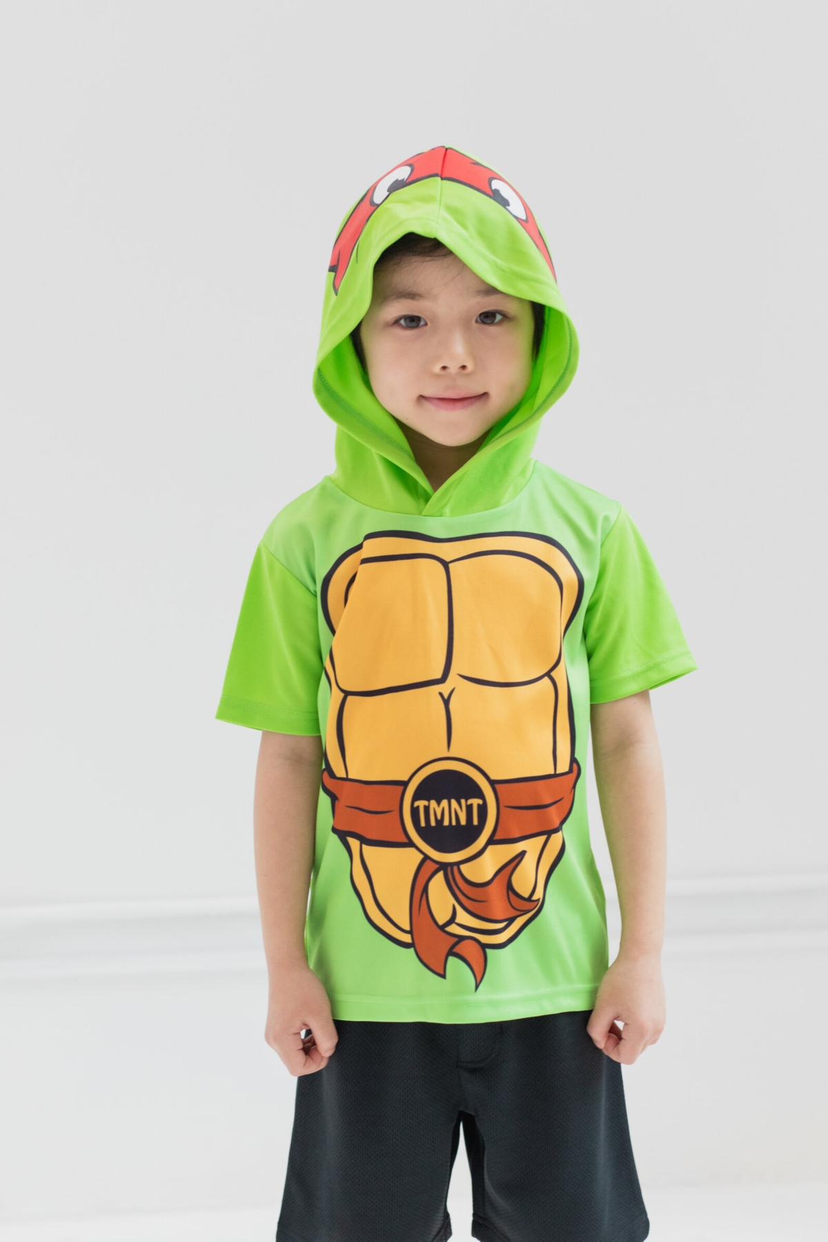 Teenage Mutant Ninja Turtles Little Boys Raphael Mesh Athletic Pullover T-Shirt Shorts Outfit Set