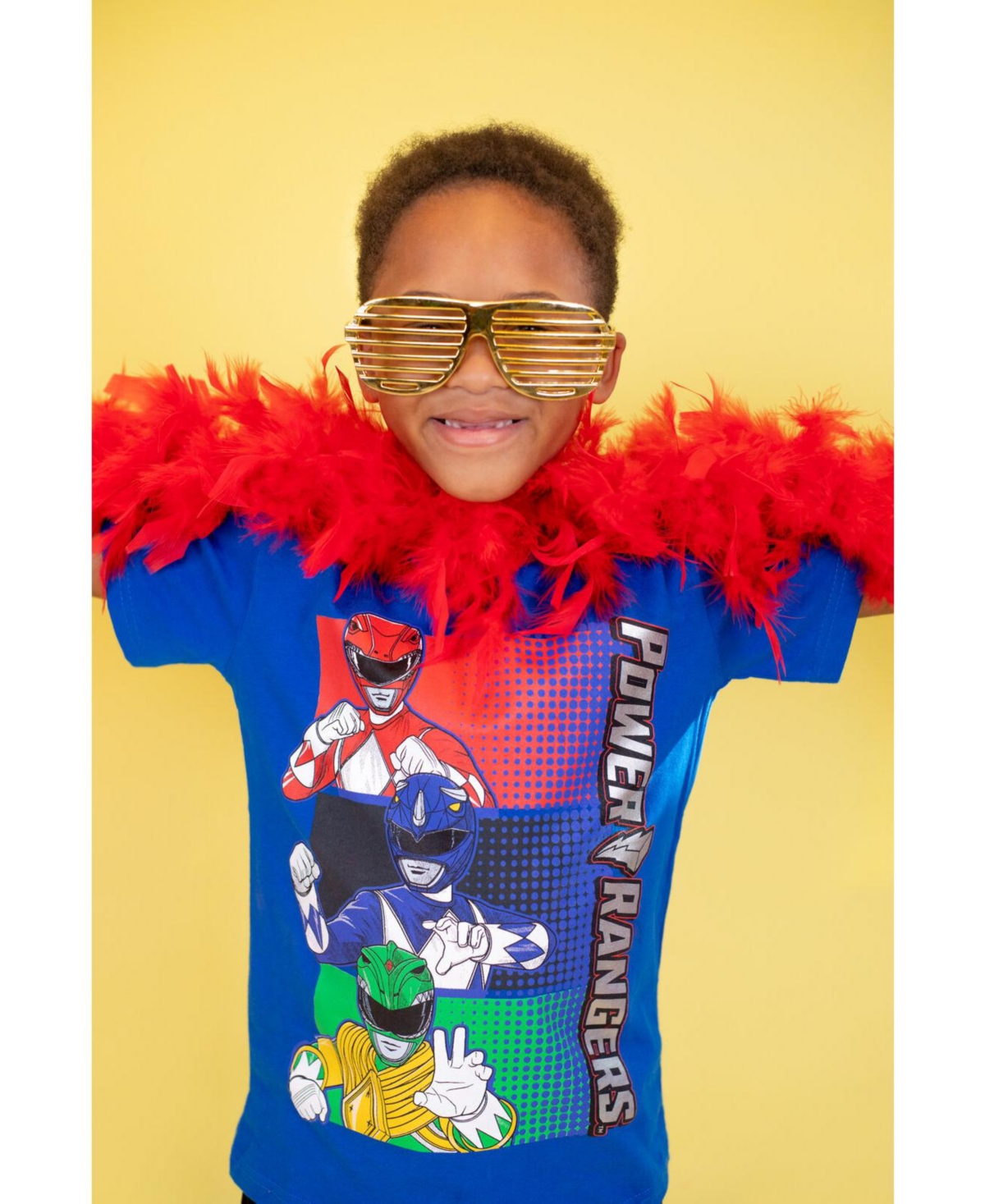 Power Rangers Toddler Boys T-Shirt and Mesh Shorts Outfit Set Toddler to Big Kid -/ black