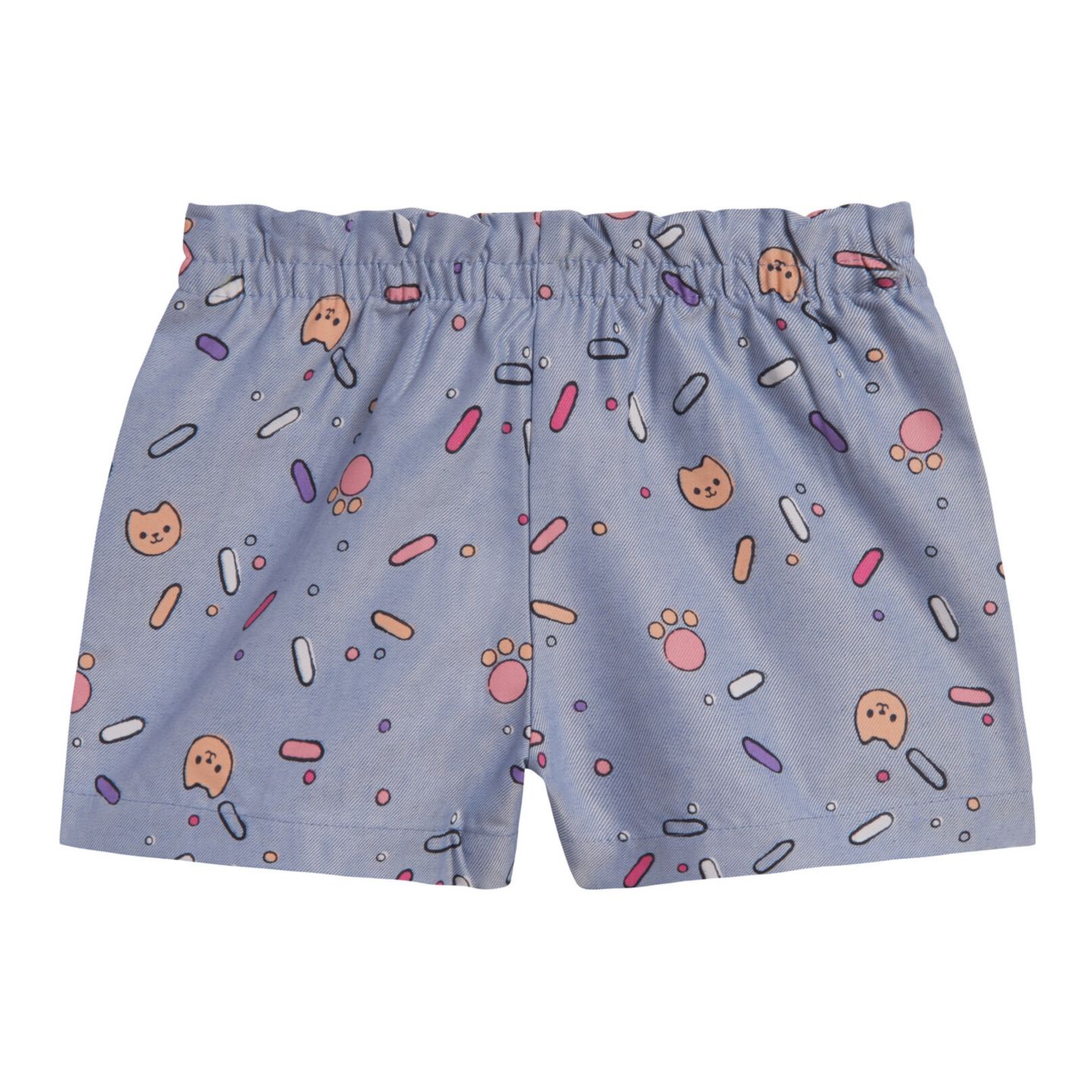 Детский комплект Gabby's Dollhouse Toddler Girls T-Shirt and Chambray Shorts Set, цвет: Персиковый синий шамбре — фото 2