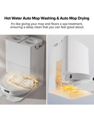 Qrevo Pro Robot Vacuum and Mop with FlexiArm Design Edge Mopping, Dynamic Hot Water Mop Washing and Auto Mop Drying, Intelligent Dirt Detection, 7,000 Pa Suction