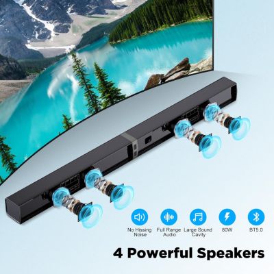 Sound Bar for TV Bluetooth Speakers with ARC/Optical/AUX Connection