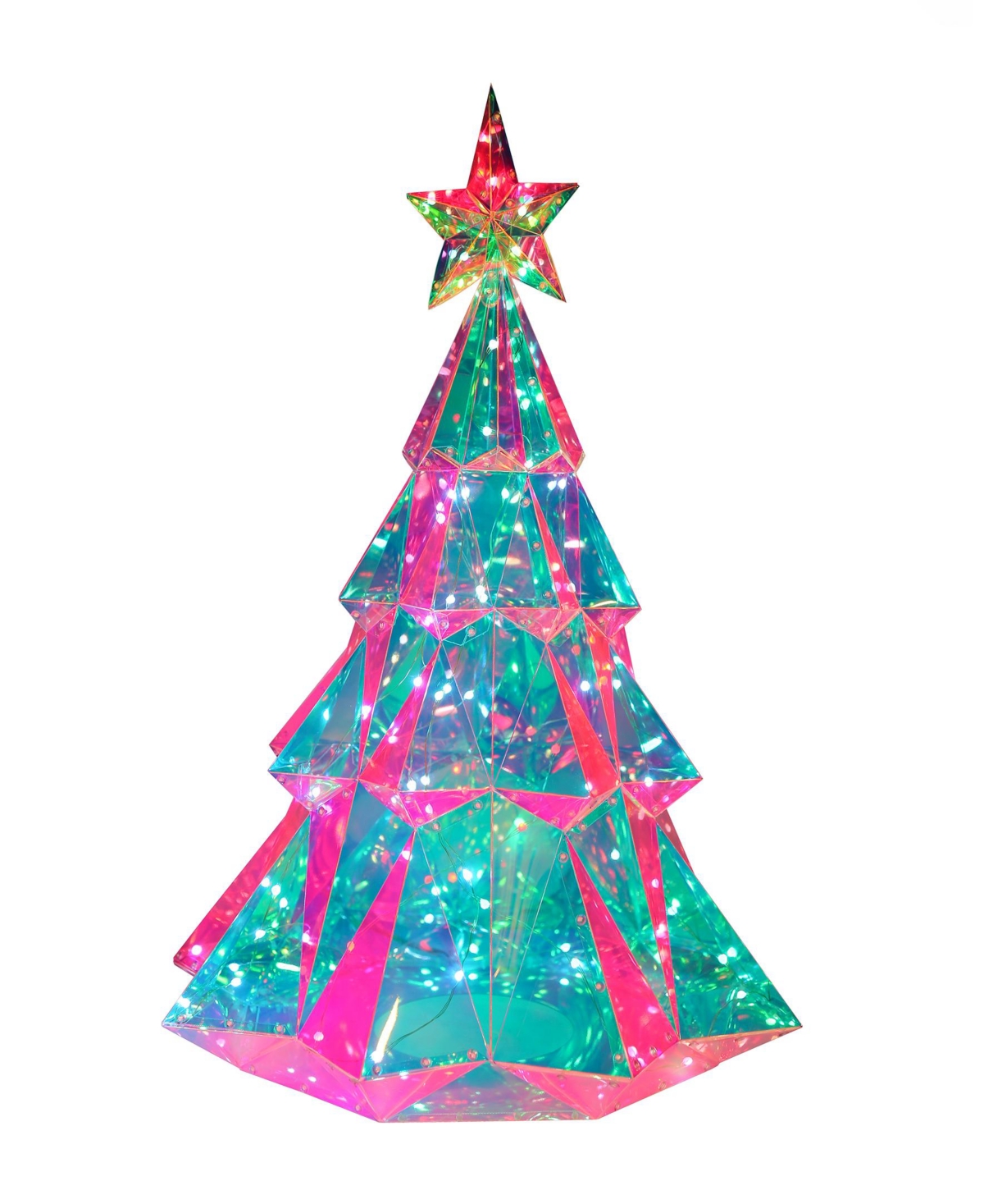 Kurt Adler 25.5-inch Pre-lit Multifunction Rgb Smart Holographic Christmas Tree In Multicolored