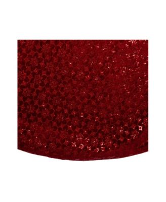72-Inch Burgundy Sequin With Metallic Cord Tree Skirt