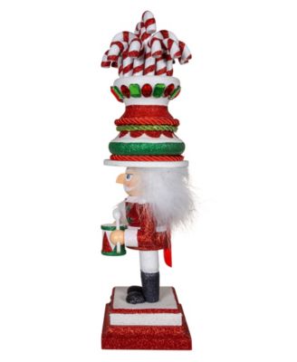 16-Inch Hollywood Candy Cane Hat with Drum Nutcracker