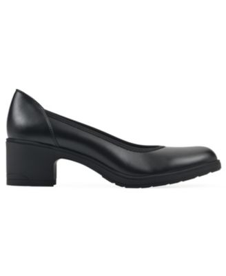 White Mountain Work Shoes CLIFFS BY WHITE MOUNTAIN Women's Quintesa Pump - Cushioned Block Heel Work Shoes Pumps Shoes Women