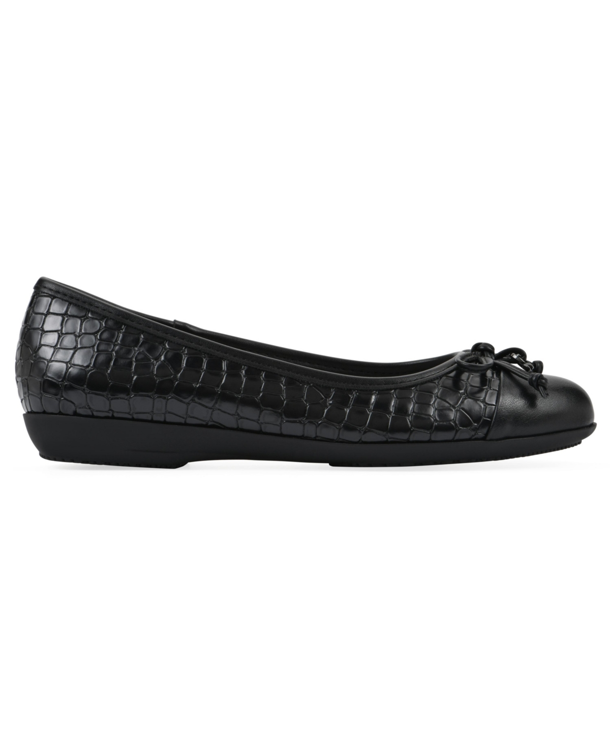 Shop Cliffs By White Mountain Women's Careen Ballet Flats In Black Smooth