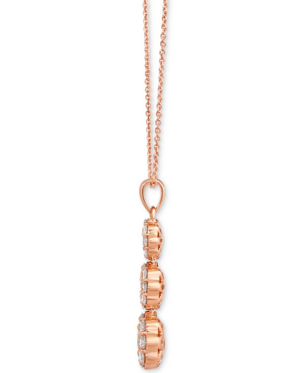 Le Vian Nude Diamond Triple Flower Pendant Adjustable 20