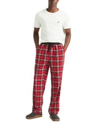 Men's Classic-Fit Plaid Fleece Pajama Pants
