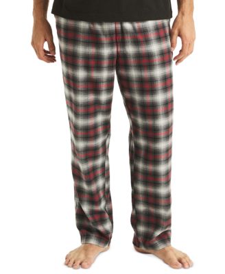 Men's Plaid Pajama Pants & Solid Pajama T-Shirt Set
