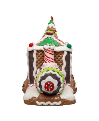 7-Inch LED Gingerbread Train with Tree Table Piece
