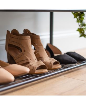 3-Tier Stackable Shoe Racks for Entryway, Black