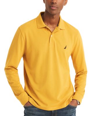 Nautica - Men's Long Sleeve Deck Polo Shirt