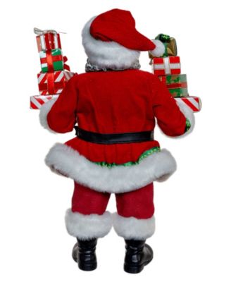 10.5-Inch Fabrich&eacute; African American Santa with Gifts