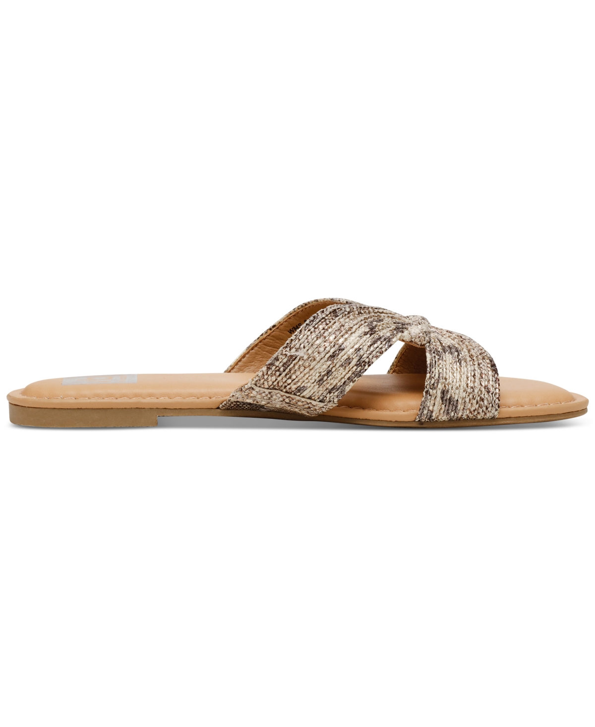 Dv Dolce Vita Women's Geeya Raffia Criss Cross Strap Flat Slide Sandals