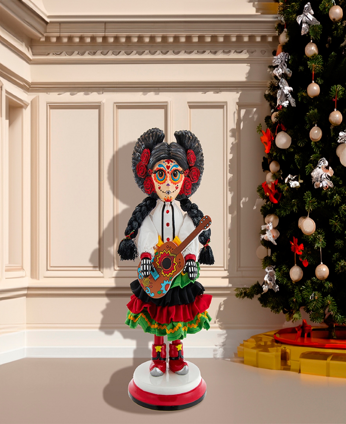 Kurt Adler 16-inch Hollywood Day Of The Dead Girl Nutcracker In Multicolored