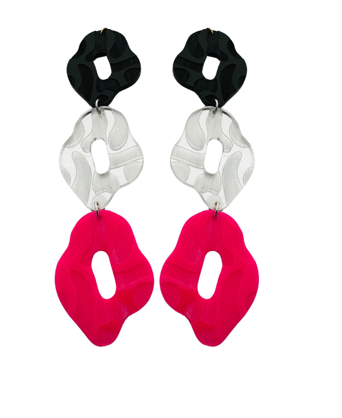 Shop Swanky Designs Linked Dangle Earrings In Black