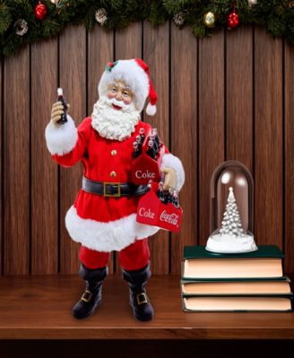 10.5-Inch Coca-Cola Santa Holding Two Six Packs Table Piece