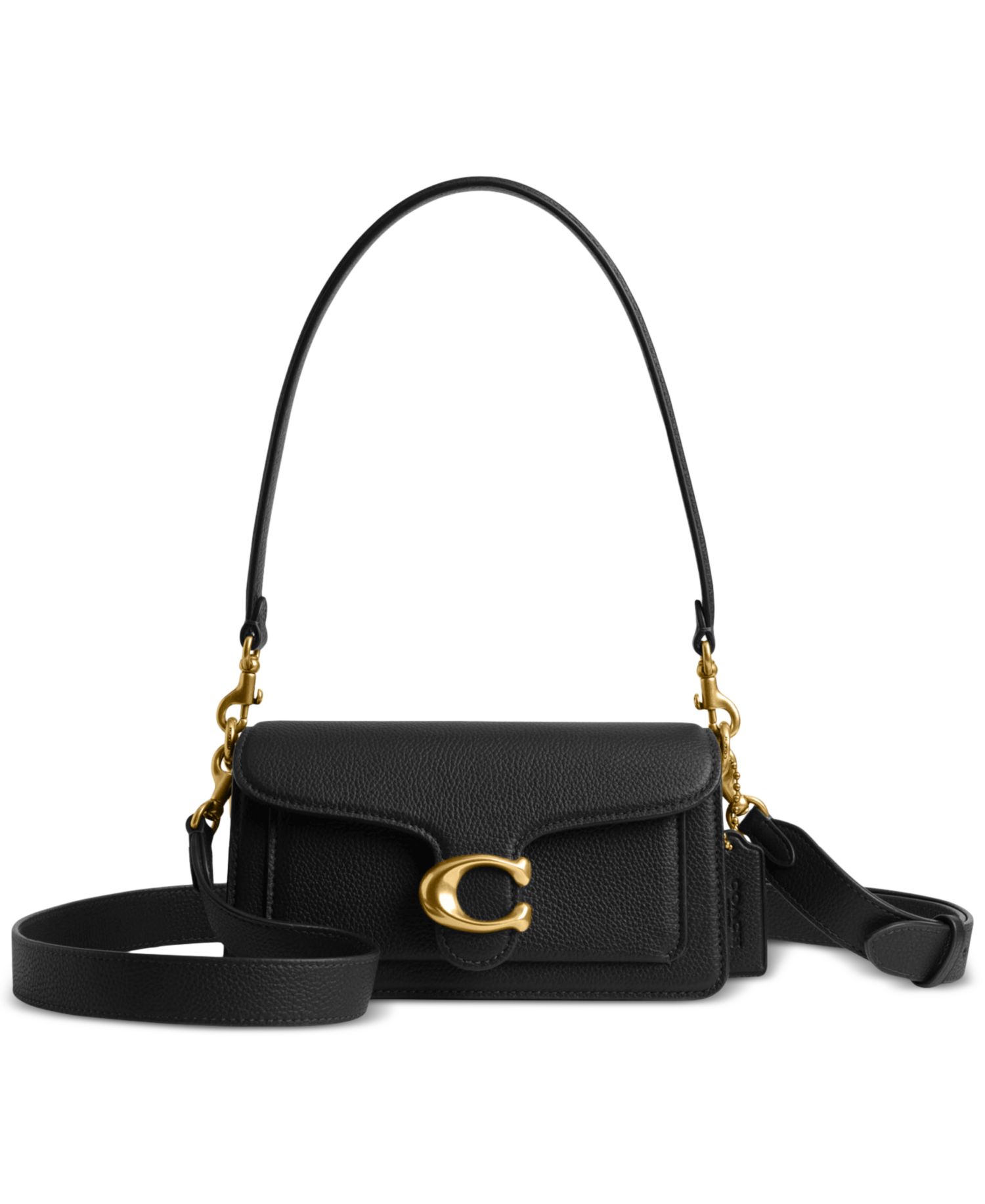 Tabby Small Polished Pebble Leather Shoulder Bag 20