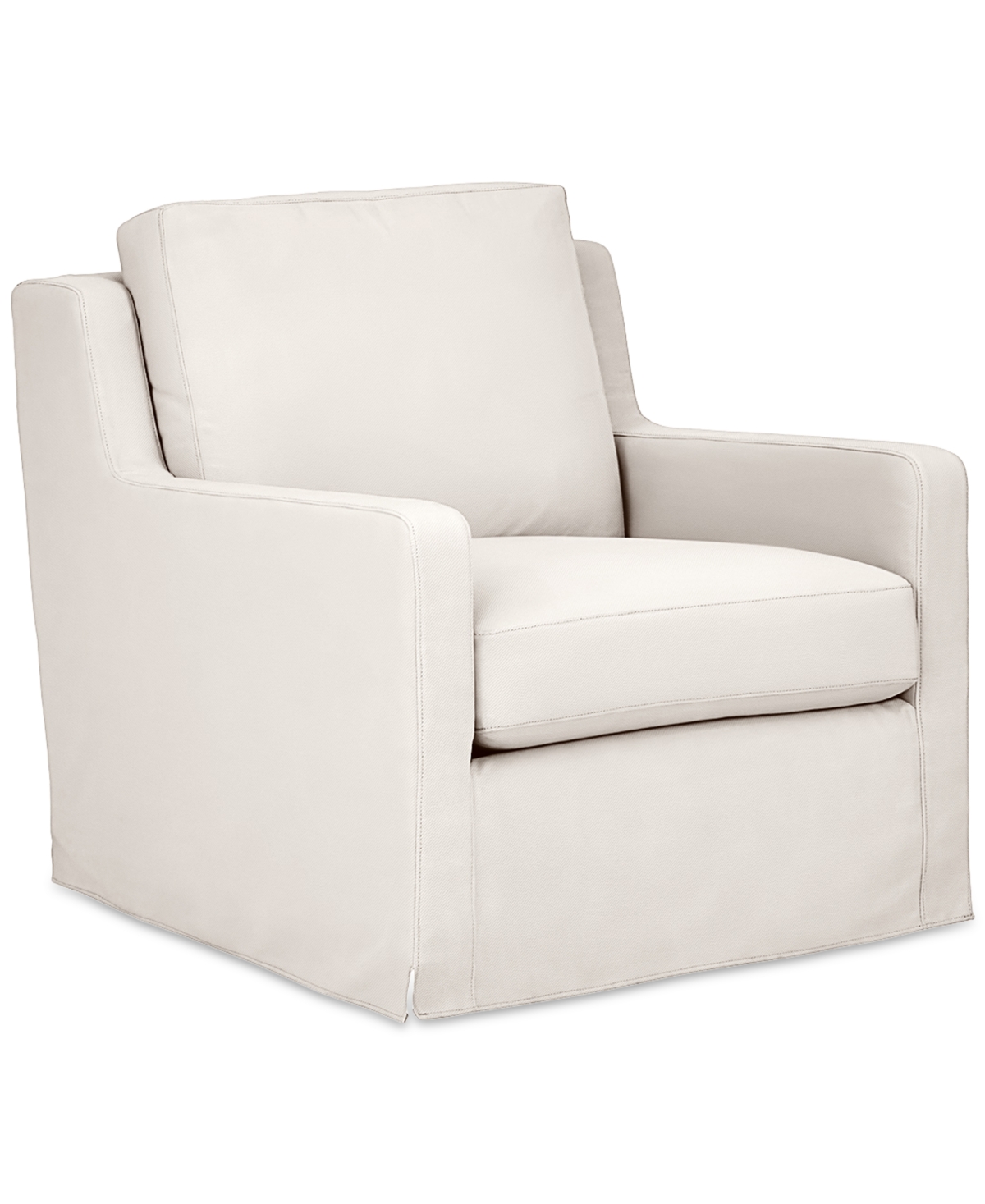 Macy's Keiffer 34" Fabric Swivel Glider, Created For  In Lily Natural