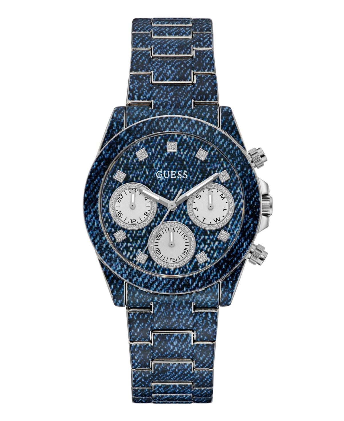 Guess Women's Multi-function Blue Steel Watch 38mm In Blue