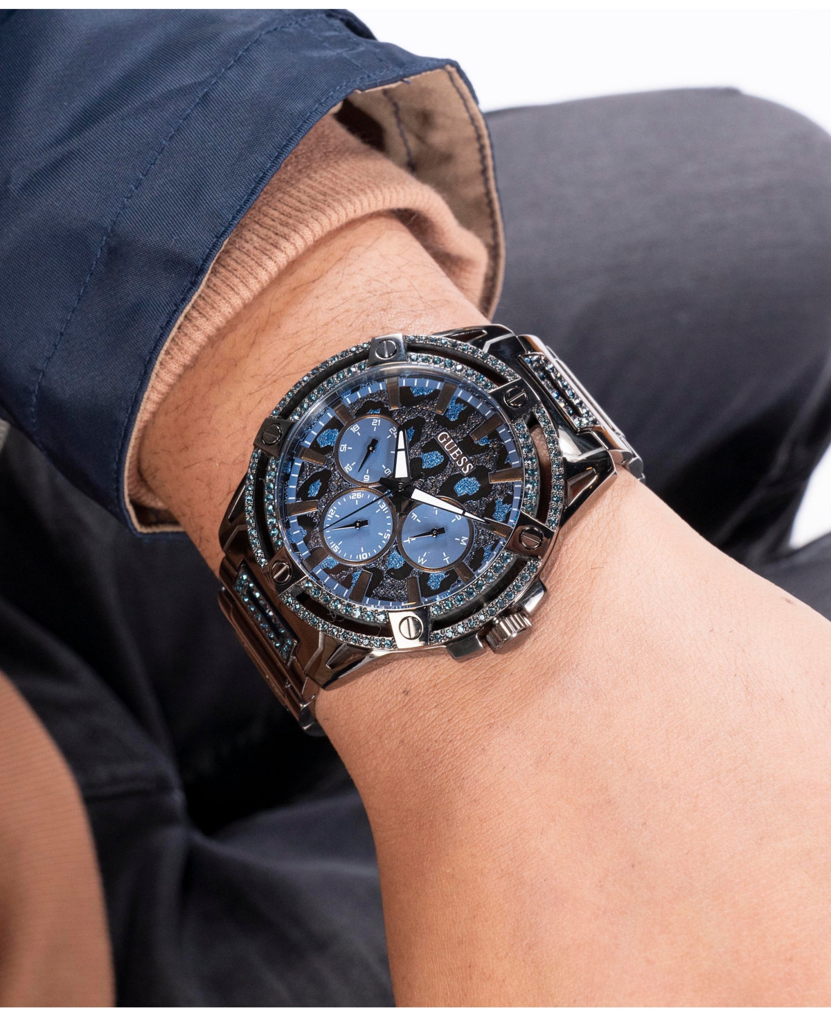 Guess Men's Multi-FunctionSteel Watch 48mm - Gunmetal