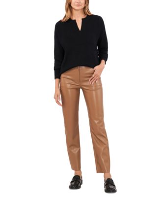 Women's Cozy V-Neck Drop-Shoulder Sweater