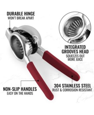 Stainless Steel Lemon Squeezer – Heavy Duty, Solid Metal Bowl, Easy to Use