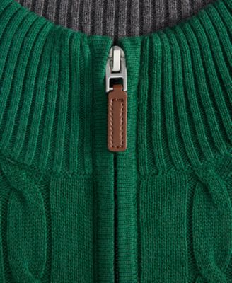 Men's Cable Knit Quarter-Zip Sweater, Macy's Exclusive
