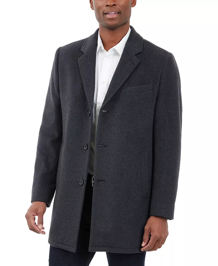 Men's Wool-Blend Car Coat - thumbnail 8