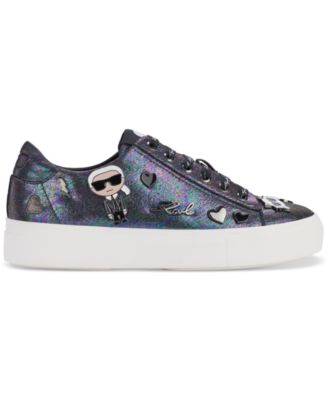KARL LAGERFELD PARIS Cate Pins Lace Up Sneakers - Macy's