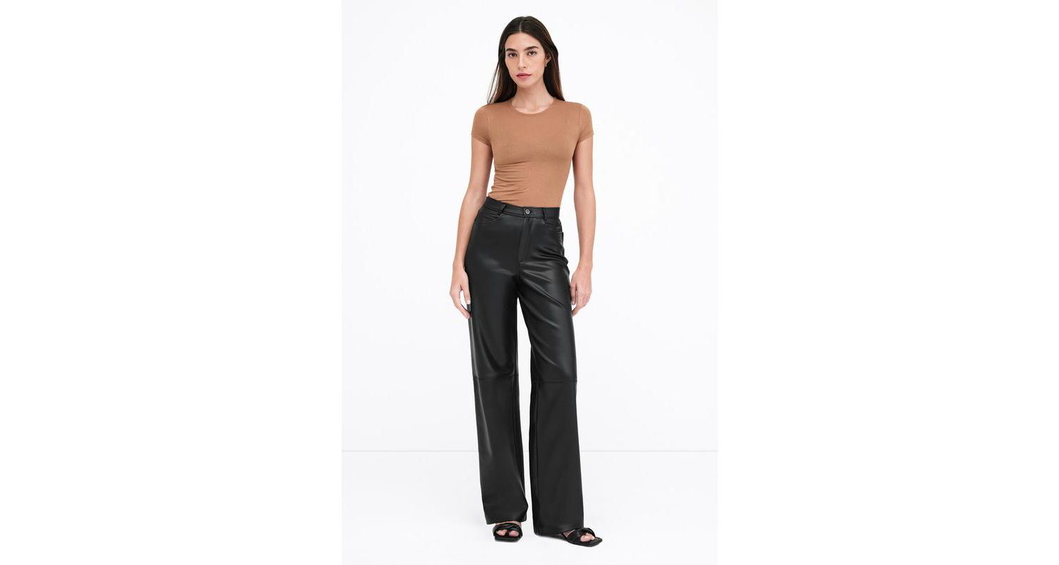 Women's Julien High-Waisted Wide-Leg Faux Leather Pants