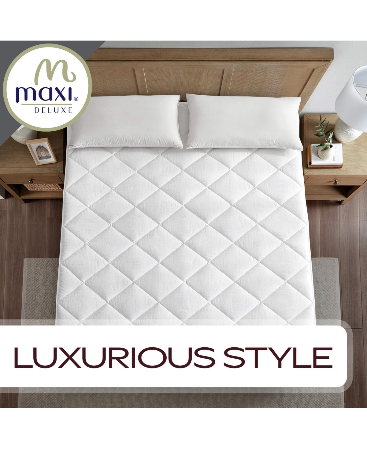 Maxi Soft and Comfortable Luxury Mattress Pad - 100% Cotton Sateen - 300 Thread Count - Cot Size (33 X 75)