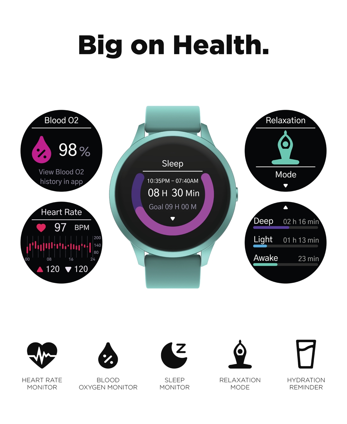 iTouch Sport 4 Unisex Silicone Strap Smartwatch 43.2mm with Wireless Earbuds Bundle Set Grey White Smart Closet