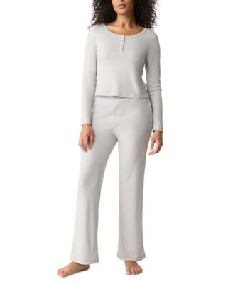 GAP - Women's Ribbed High-Rise Pajama Pants