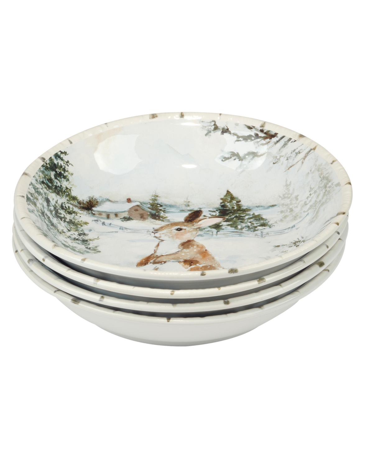 Certified International Winter's Frost Soup Bowls, Set of 4
