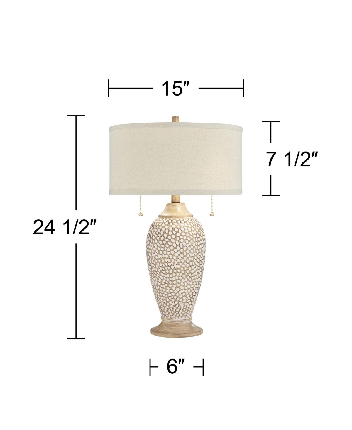 Cody Rustic Farmhouse Table Lamps 24 1/2