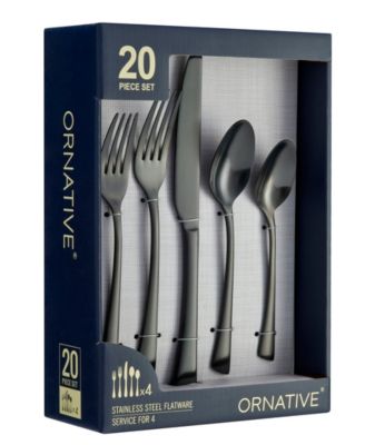 Abril 20 Piece Flatware Set, Service for 4 