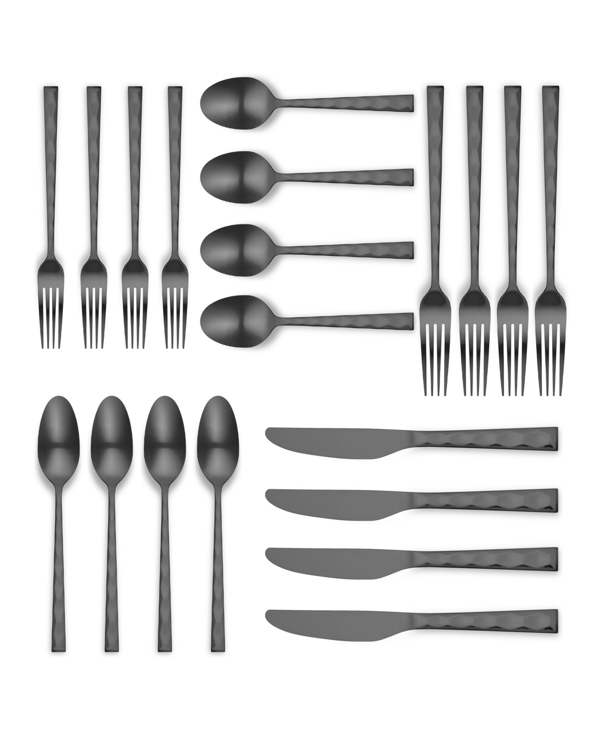 Ornative Rooney Service For 4 20 Piece Flatware Set In Black