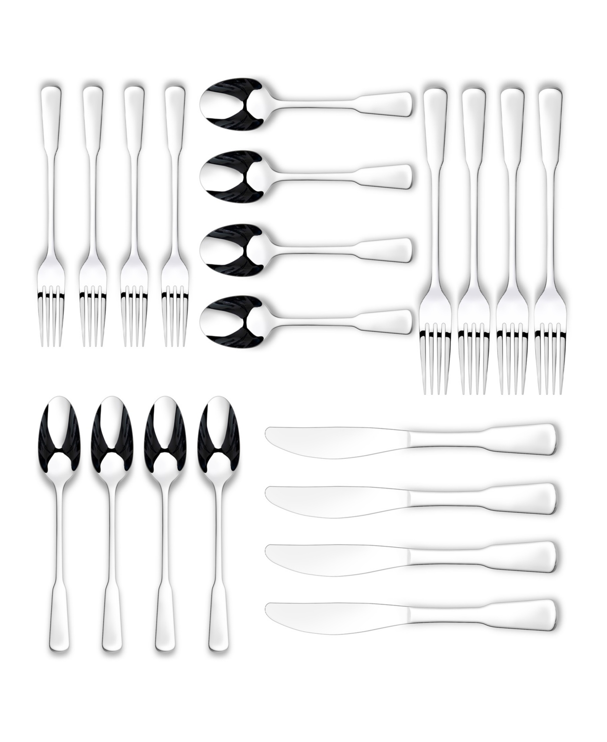 Ornative Yesenia Satin Service For 8 45 Piece Flatware Set In Silver