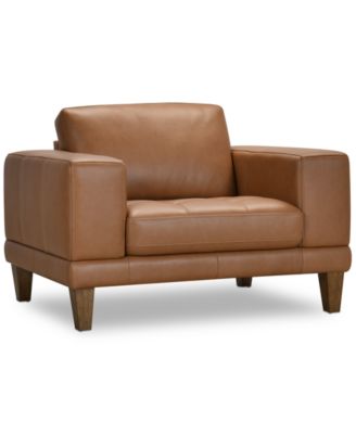 Niebee 52" Leather Chair, Created for Macy's