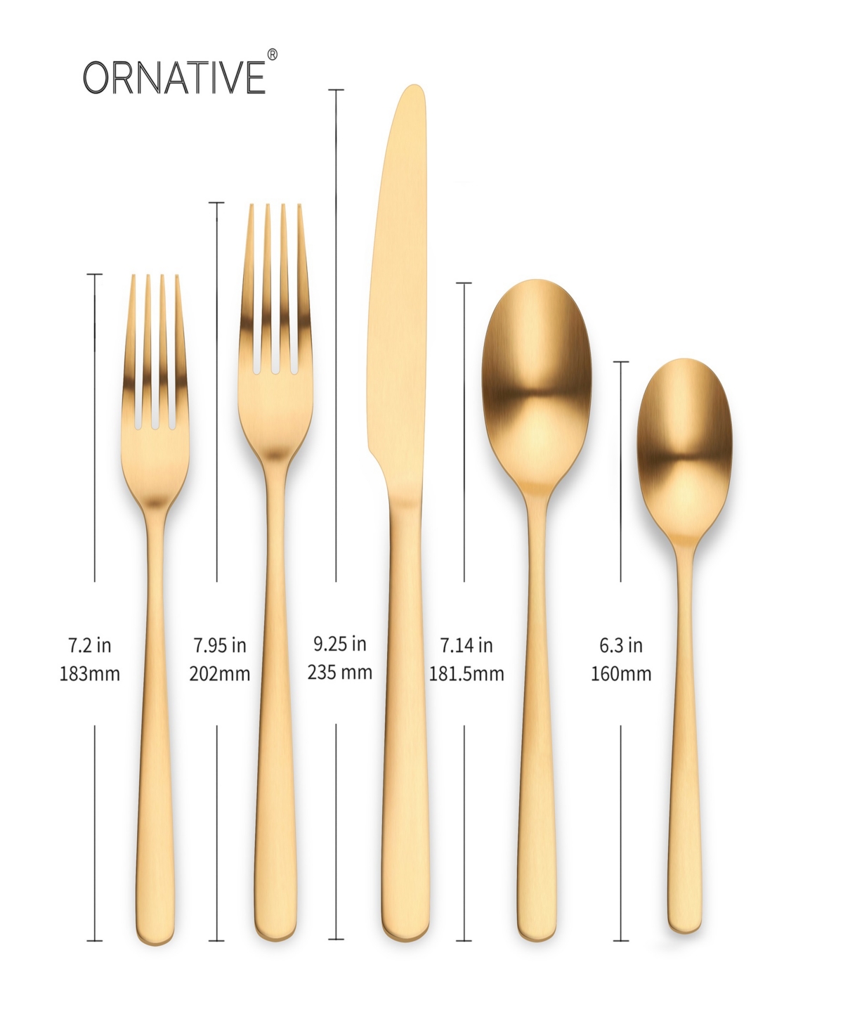 Ornative Aabbye Service For 4 20 Piece Flatware Set In Gold