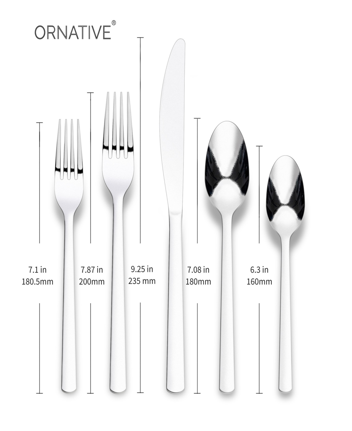 Ornative Anakin Service For 8 42 Piece Flatware Set With Wire Caddy In Silver
