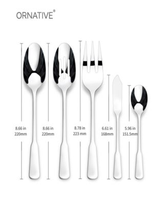 Yesenia Satin 45 Piece Flatware Set, Service for 8 