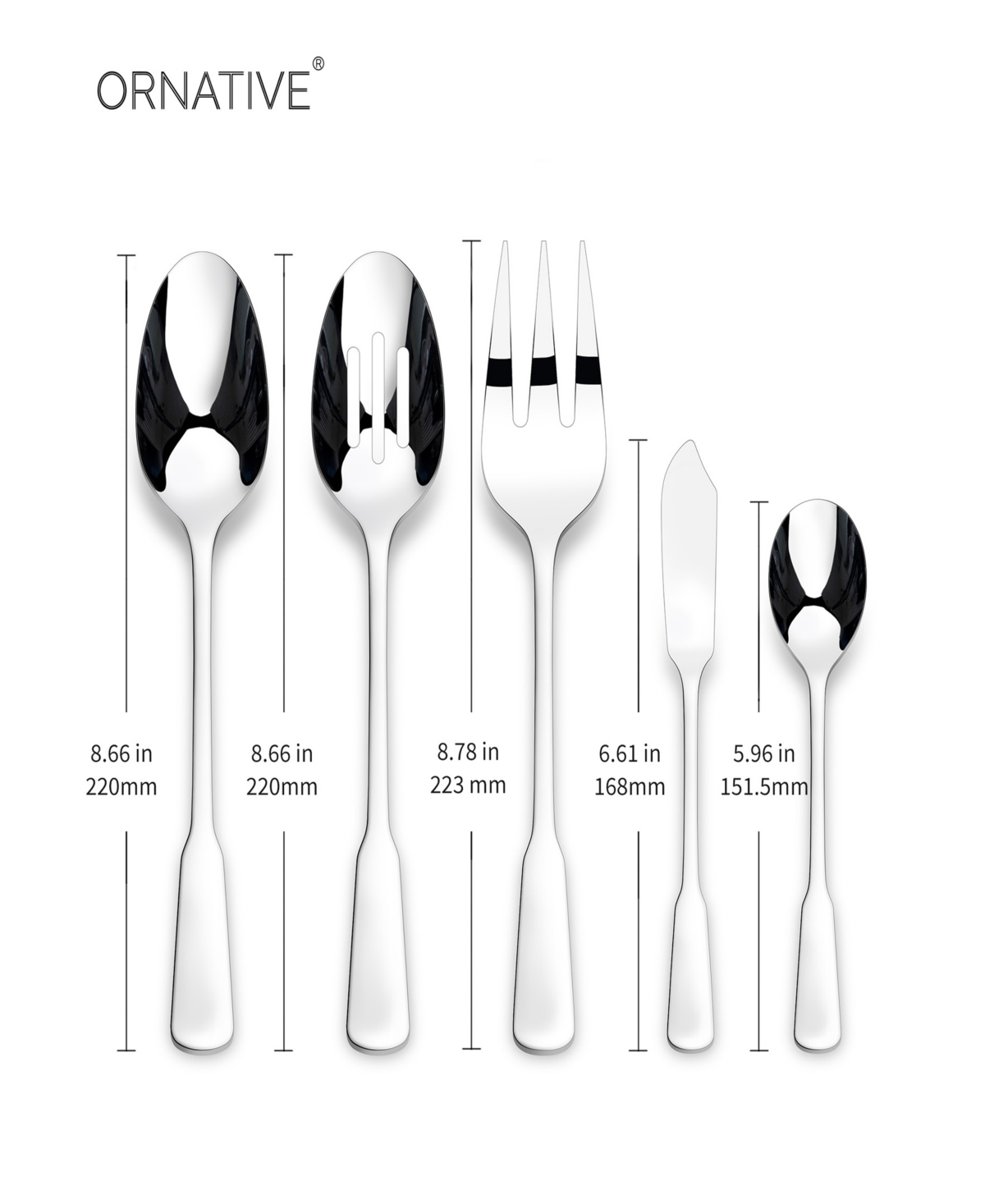 Ornative Yesenia Satin Service For 8 45 Piece Flatware Set In Silver