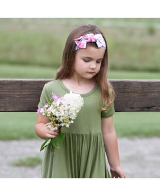 Baby Girls Midnight Floral Short Sleeve Twirl Dress