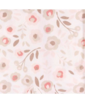 Baby Girls Footless Fleece Pajamas, 3-Pack