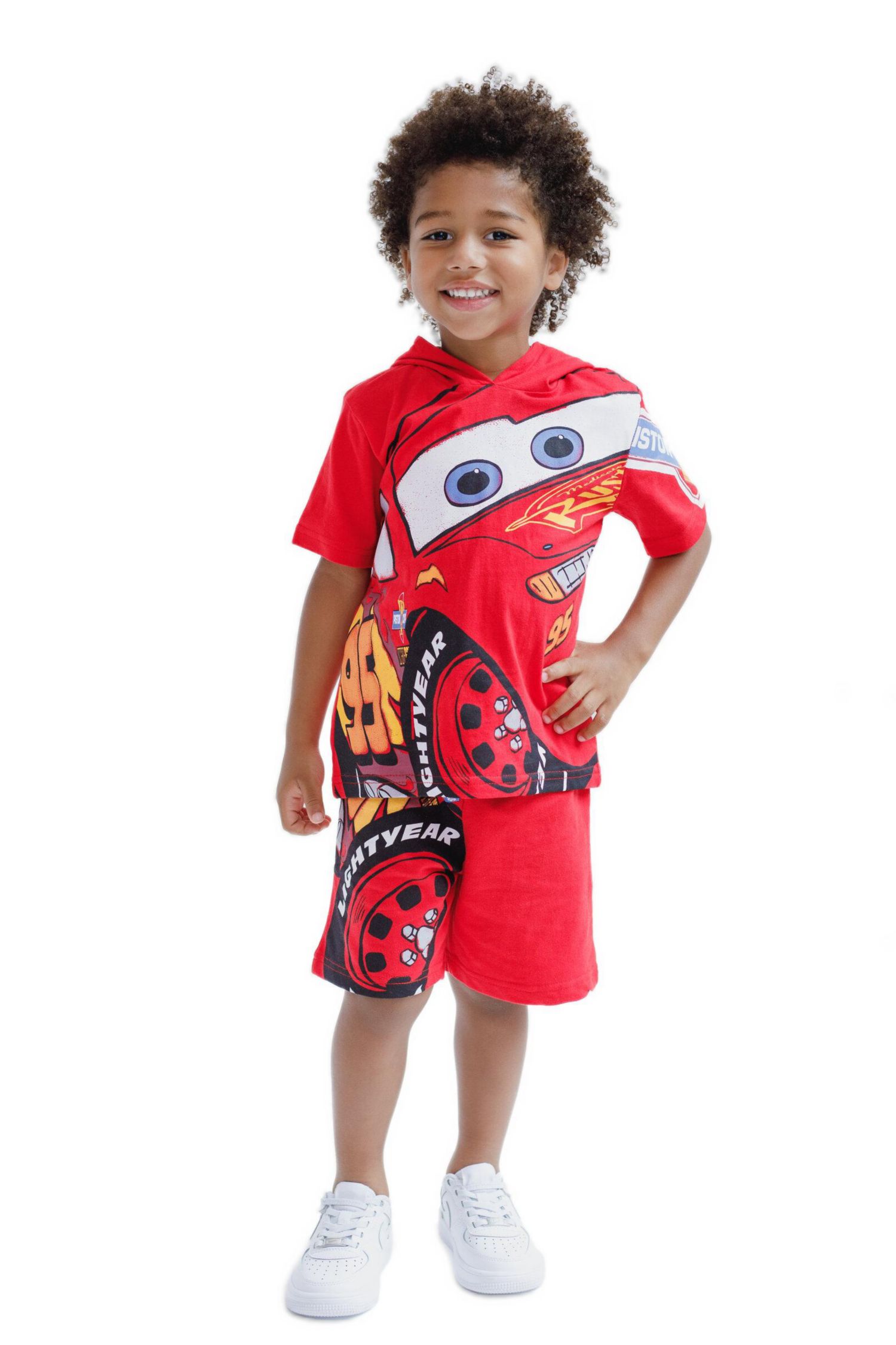 Little Boys Boy's(6-12) Cosplay Hooded Graphic Top and French Terry Shorts Outfit