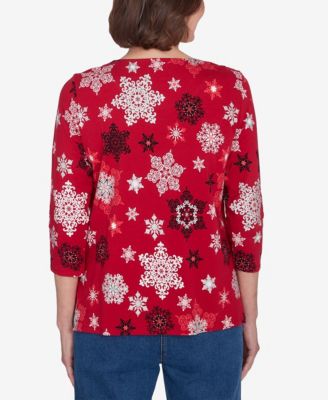 Petite Classic Snowflake Infused Top