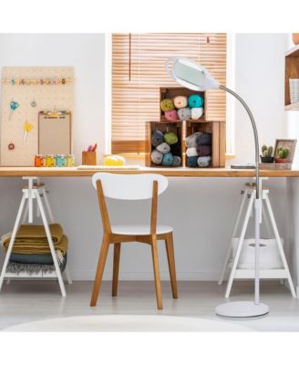 Lightview Pro LED Gooseneck Standing Magnifier Floor Lamp (1.75x) 3 Diopter