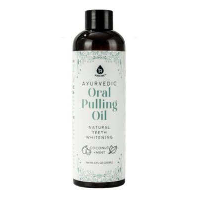 Ayurvedic Oral Pulling Oil with Tongue Scraper